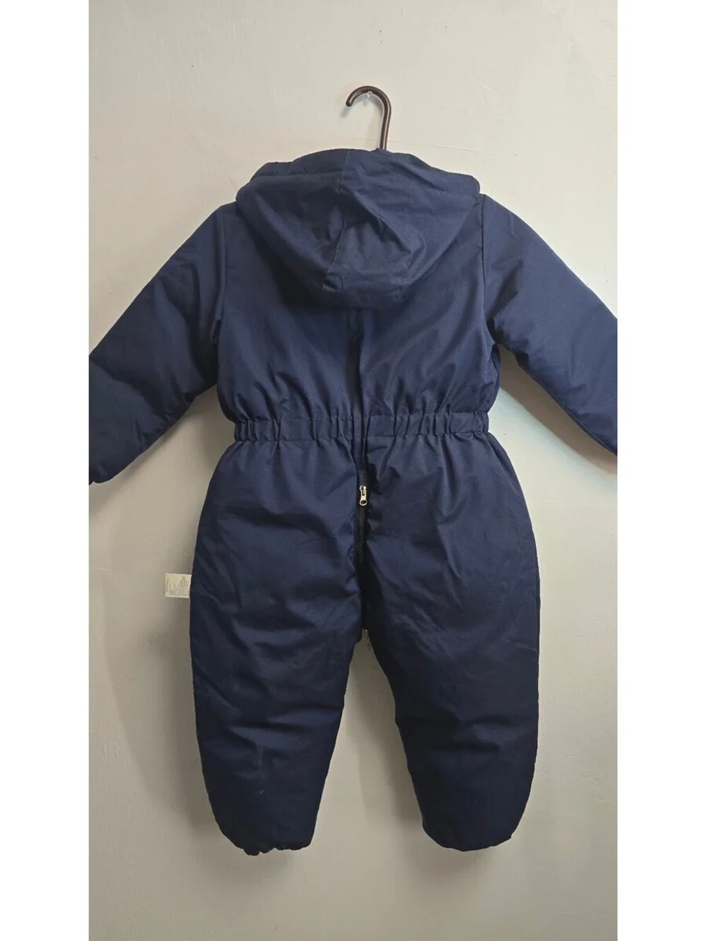 MurmurBear Kids Winter Snowsuit Navy Blue Hooded Insulated 120 cm